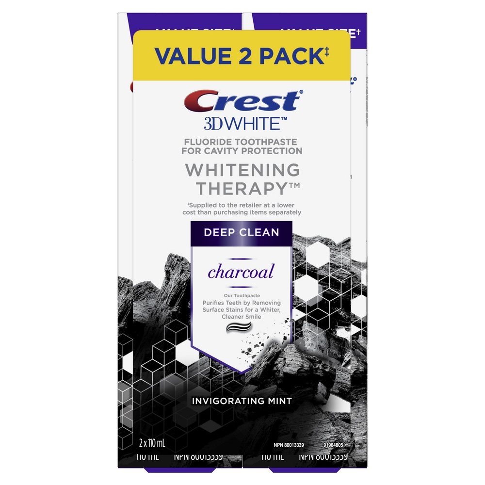 Crest 3D White Whitening Therapy Toothpaste - Charcoal [2 Pack] 
2 x 110 ml